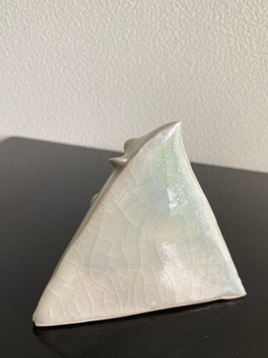 平寧　オブジェ　干支　「さんかく（子）」共箱　　茶席　　藤平伸の子