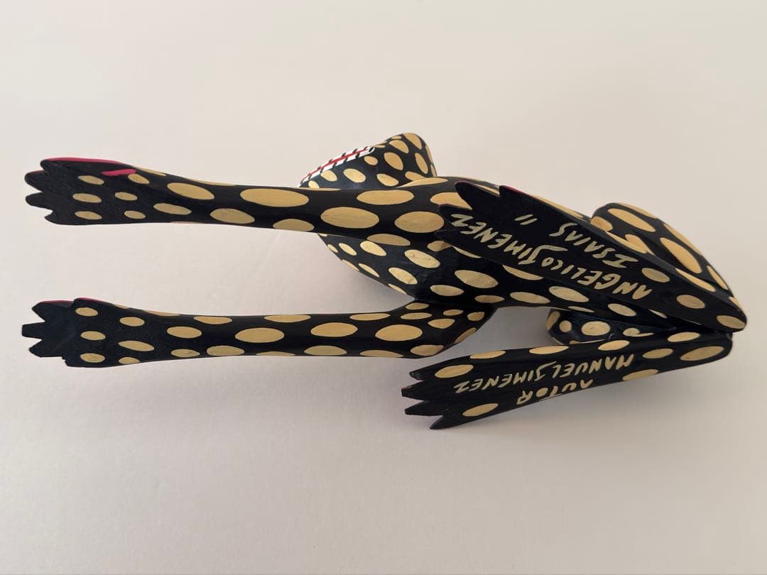 メキシコ　木彫　カエル オアハカン ウッド カーヴィング