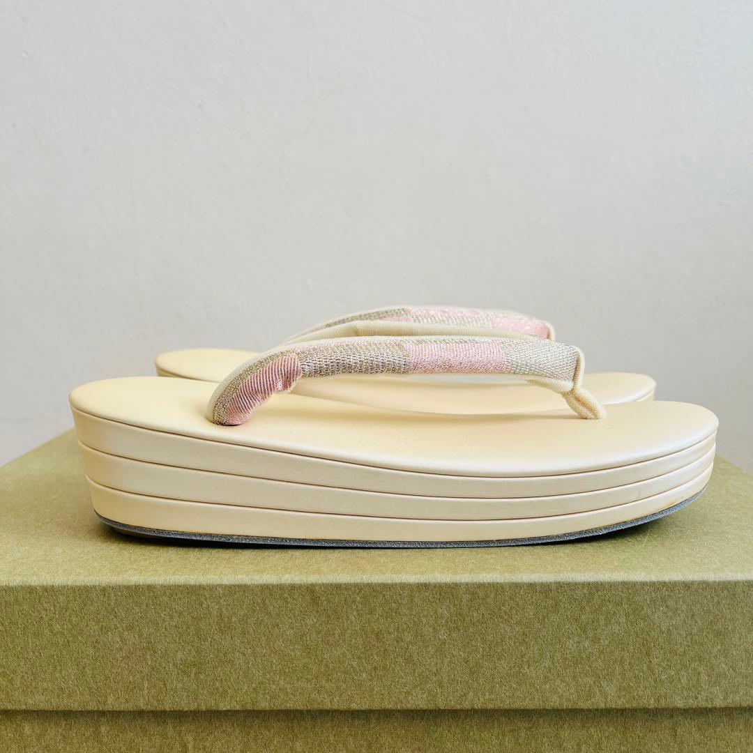 【新品未使用品】振袖用バッグ　草履　成人式　振袖　西陣織　正絹　Lサイズ相当