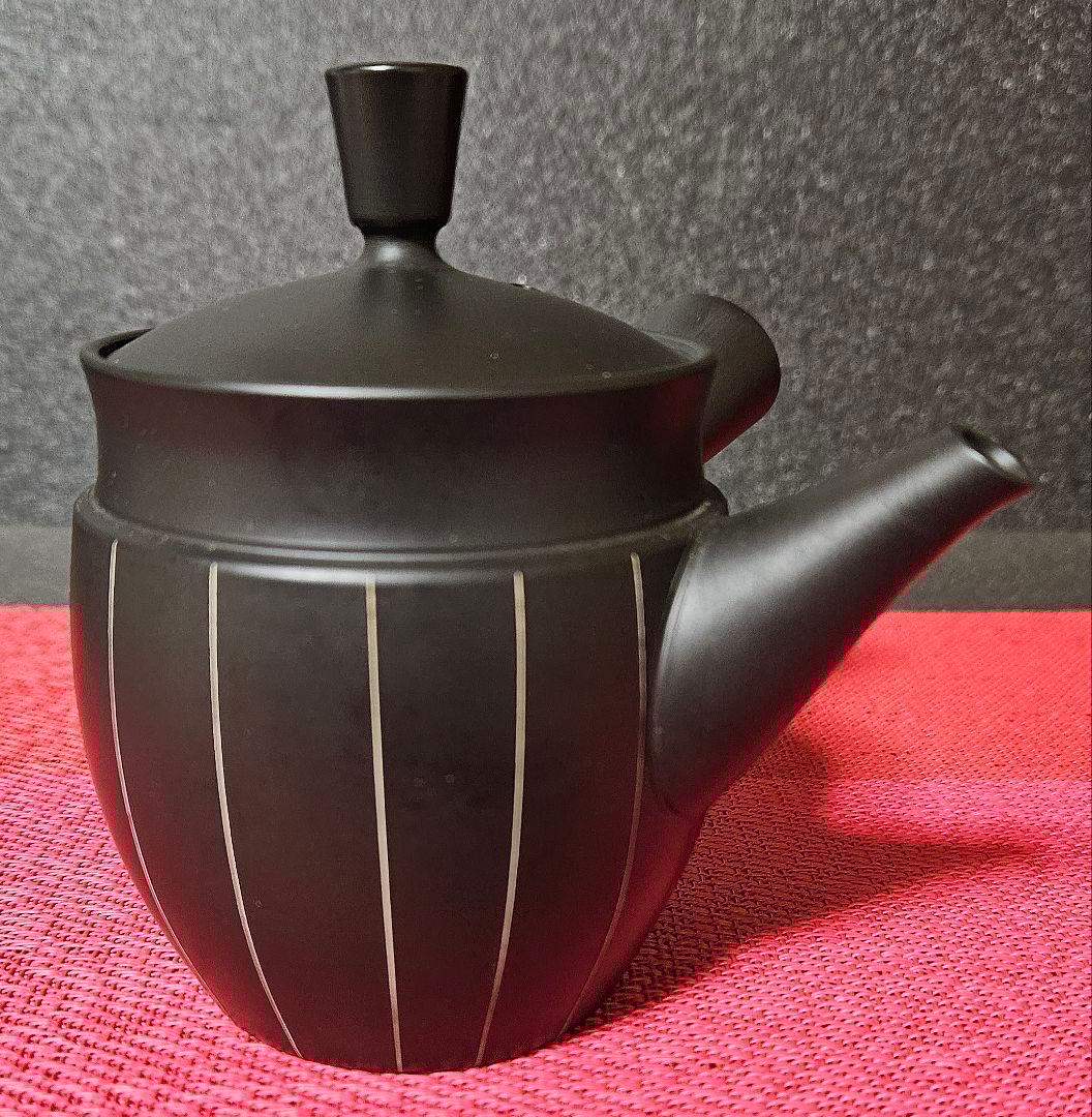 常滑焼　名工　柴田好明　作　黒泥茶注　急須　煎茶急須　常滑茶注　茶道具　茶器