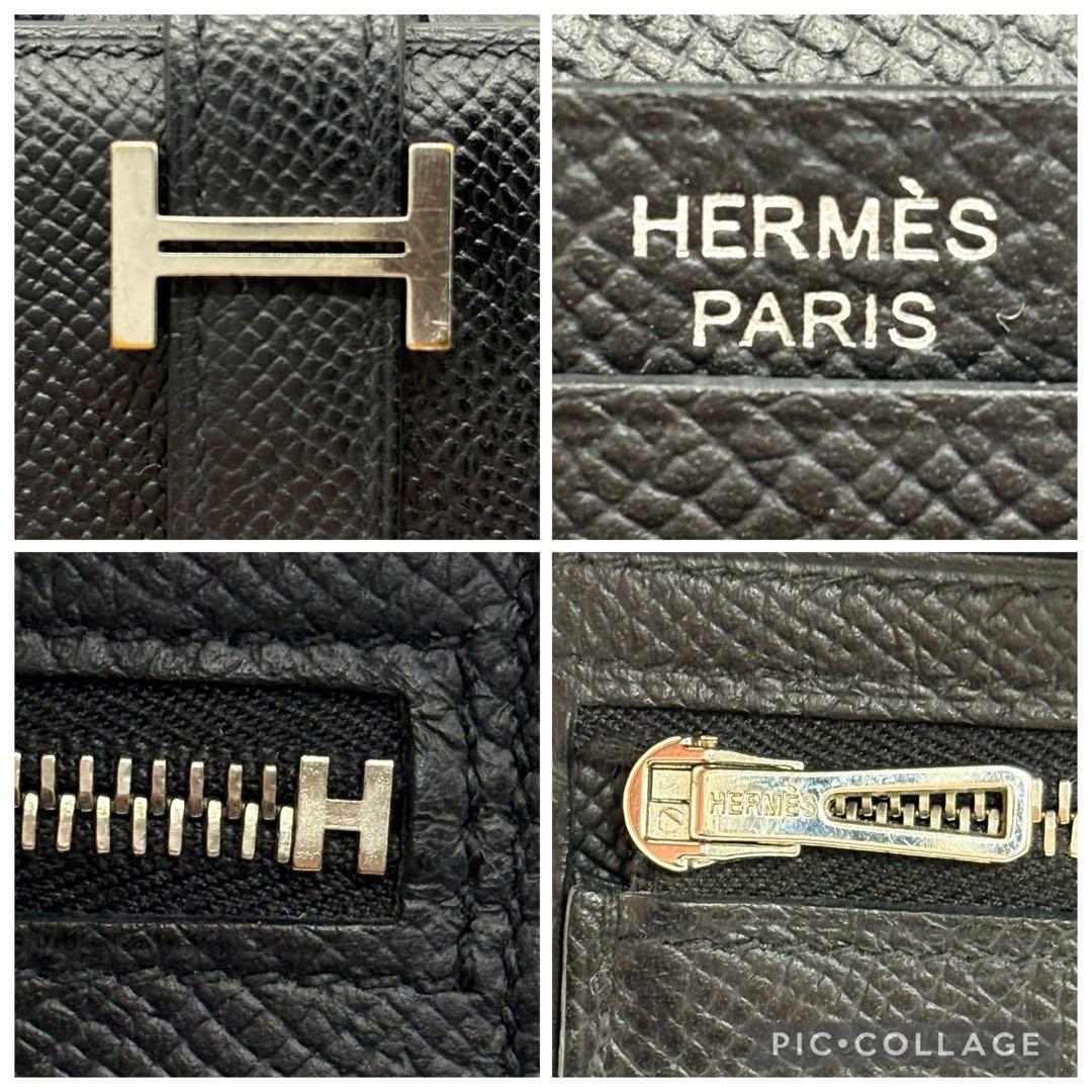 ♡美品♡ エルメス HERMES ベアンコンパクト 二つ折り財布 ブラック