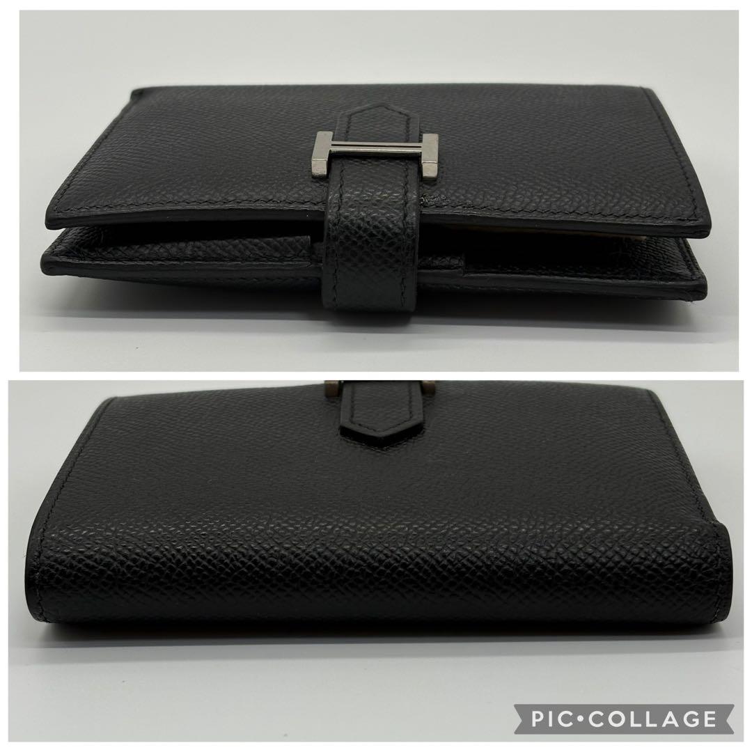 ♡美品♡ エルメス HERMES ベアンコンパクト 二つ折り財布 ブラック