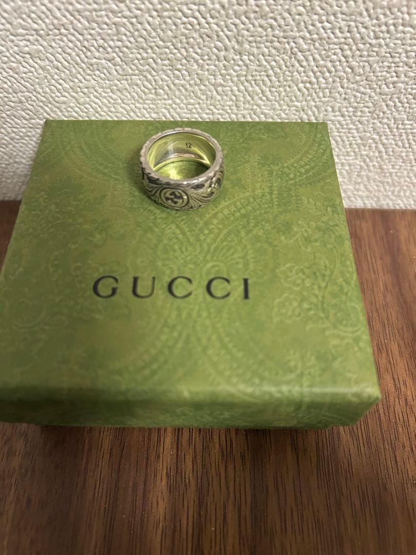 【年末セール】グッチ キャットヘッド アラベスク リング シルバー925 12号