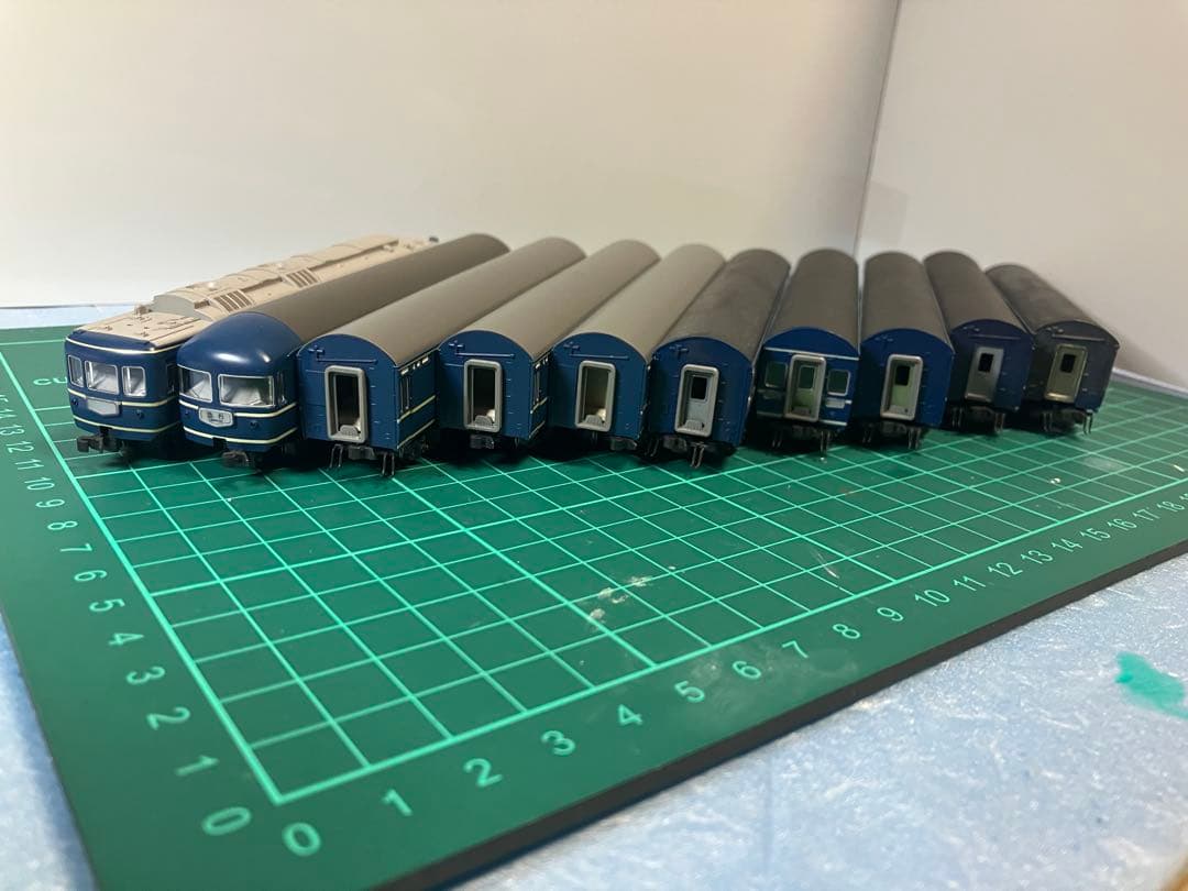 KATO Nゲージ　20系客車　電源車カニ22-2など10両 とバックサイン