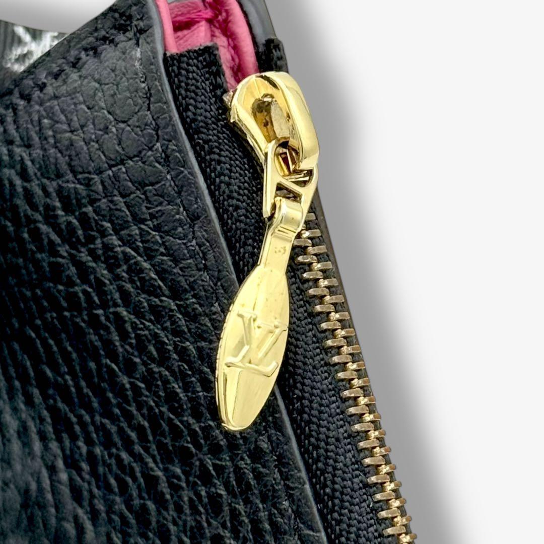 【美品】ルイヴィトン 財布　カプシーヌ XS ブラック コンパクト財布　三つ折り