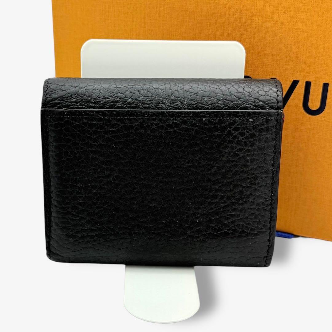 【美品】ルイヴィトン 財布　カプシーヌ XS ブラック コンパクト財布　三つ折り