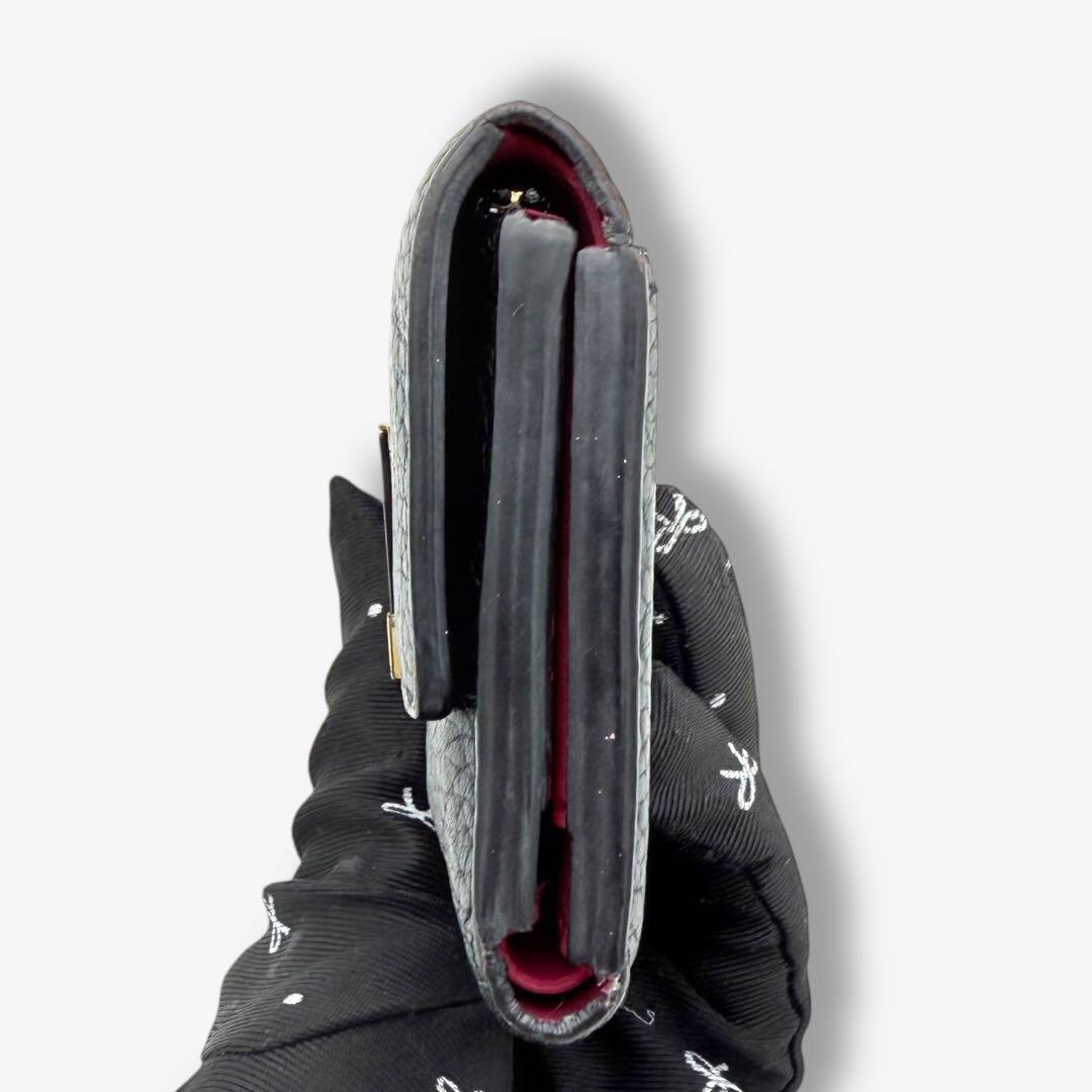 【美品】ルイヴィトン 財布　カプシーヌ XS ブラック コンパクト財布　三つ折り