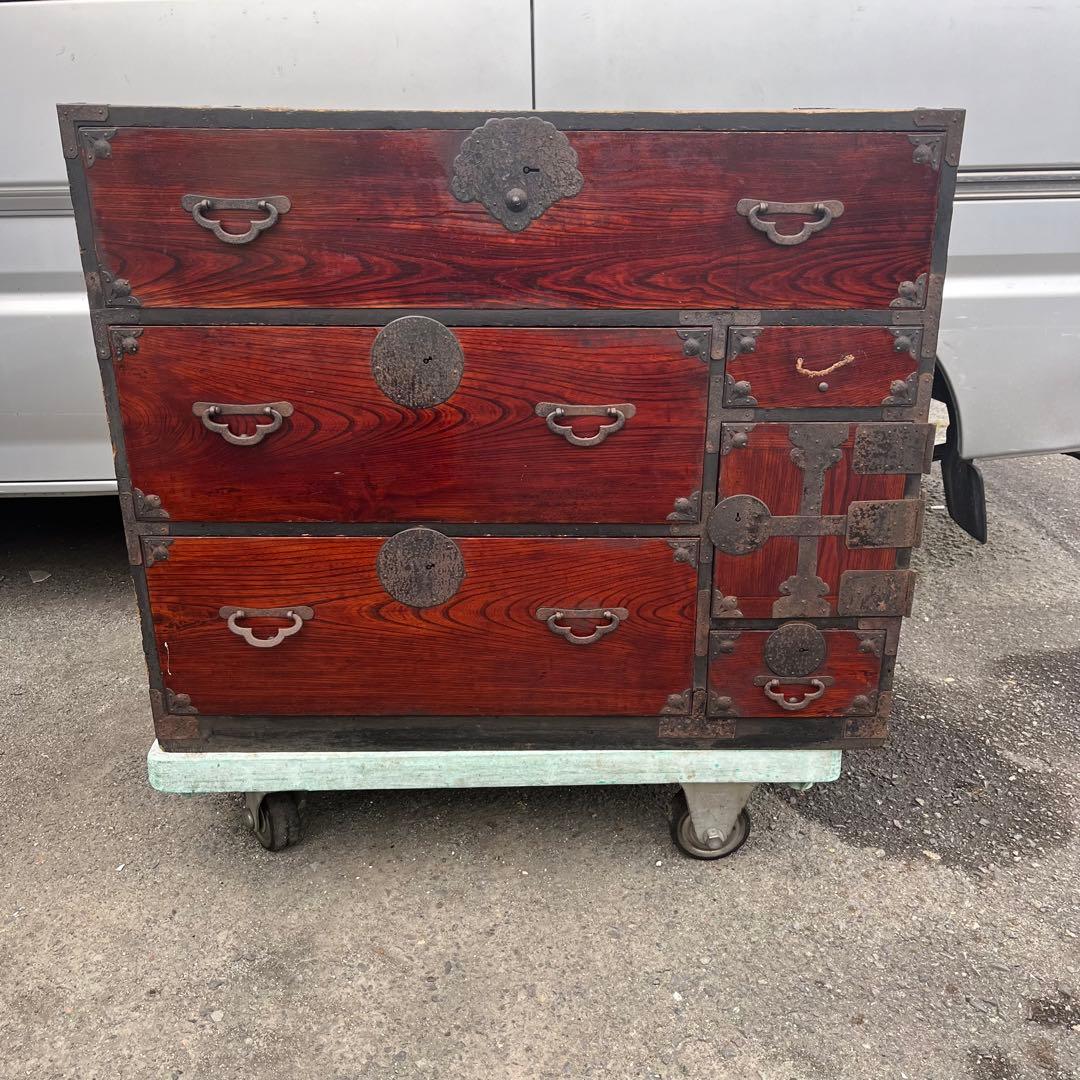 【アンティーク】昭和レトロ 時代箪笥 和簞笥 和風キャビネット 古民家 古家具