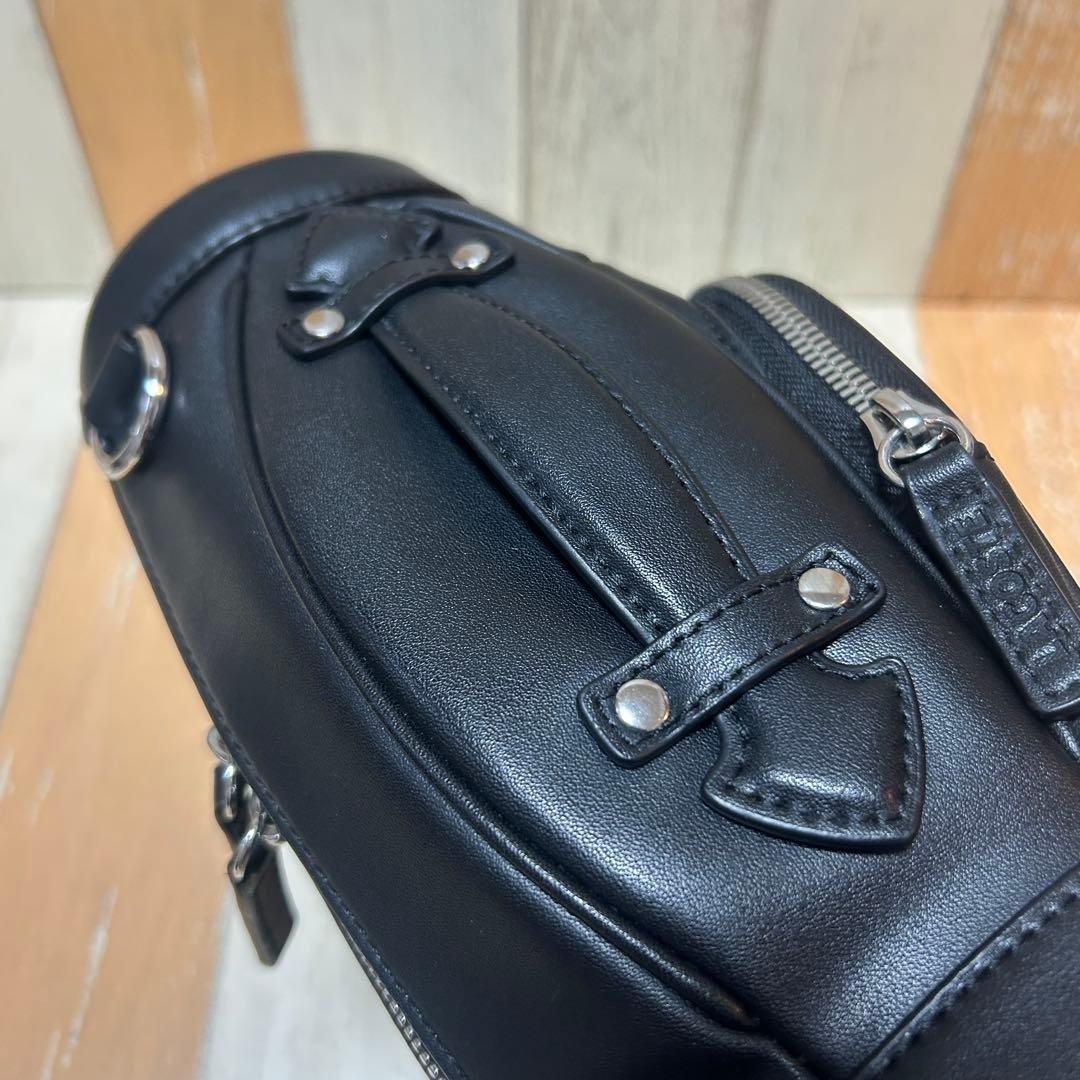 【LACOSTE】ラコステ　ショルダーポーチ　キャディバッグ型　ブラック