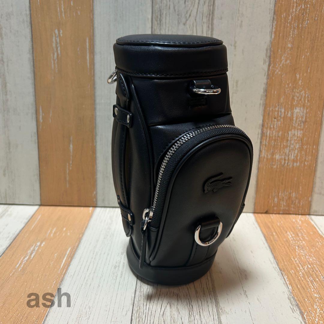 【LACOSTE】ラコステ　ショルダーポーチ　キャディバッグ型　ブラック