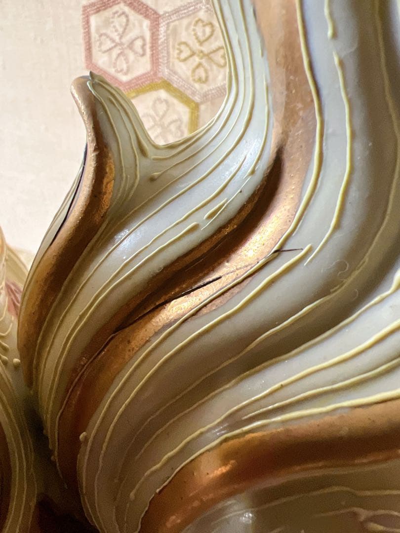 九谷焼　小槌乗り獅子 獅子 縁起物 置物 陶器 金彩 狛犬 魔除け 陶器