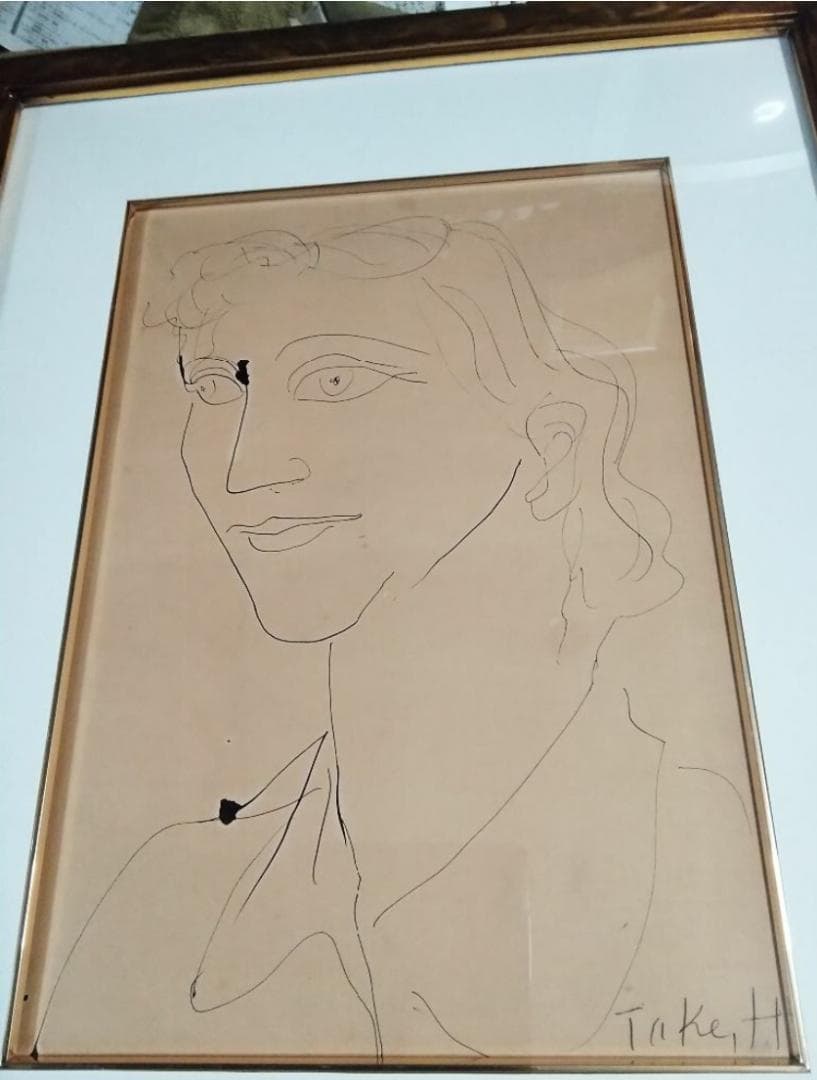 林武ペン画女性像6号巨匠真作美術年鑑評価1号500万円画家