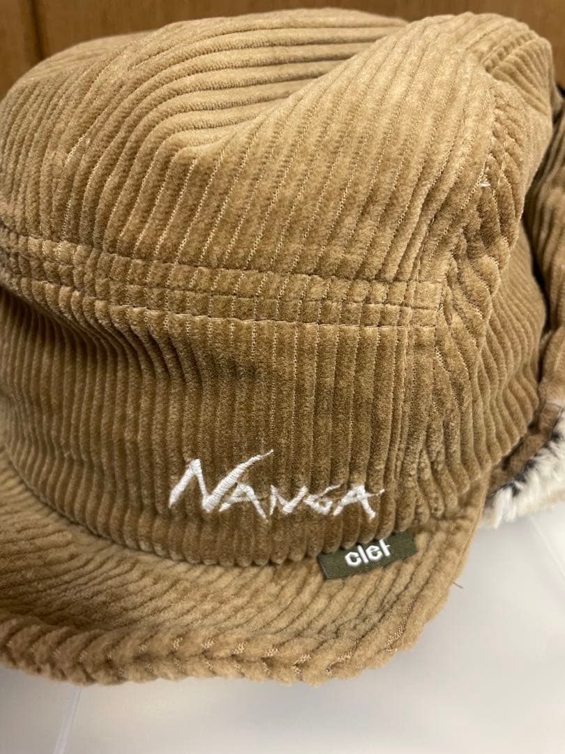 NANGA✖︎CLEF CORDY DOWN BOA CAP/ベージュ