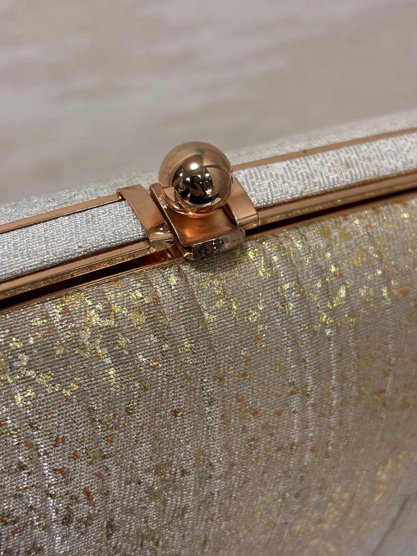 和装用草履バッグセット　銀と金　波柄　金たたき　螺鈿調　成人式　未使用品