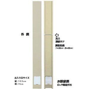 国産工事不要サッシ取付用パネルキャットドアS ホワイト 猫ドア