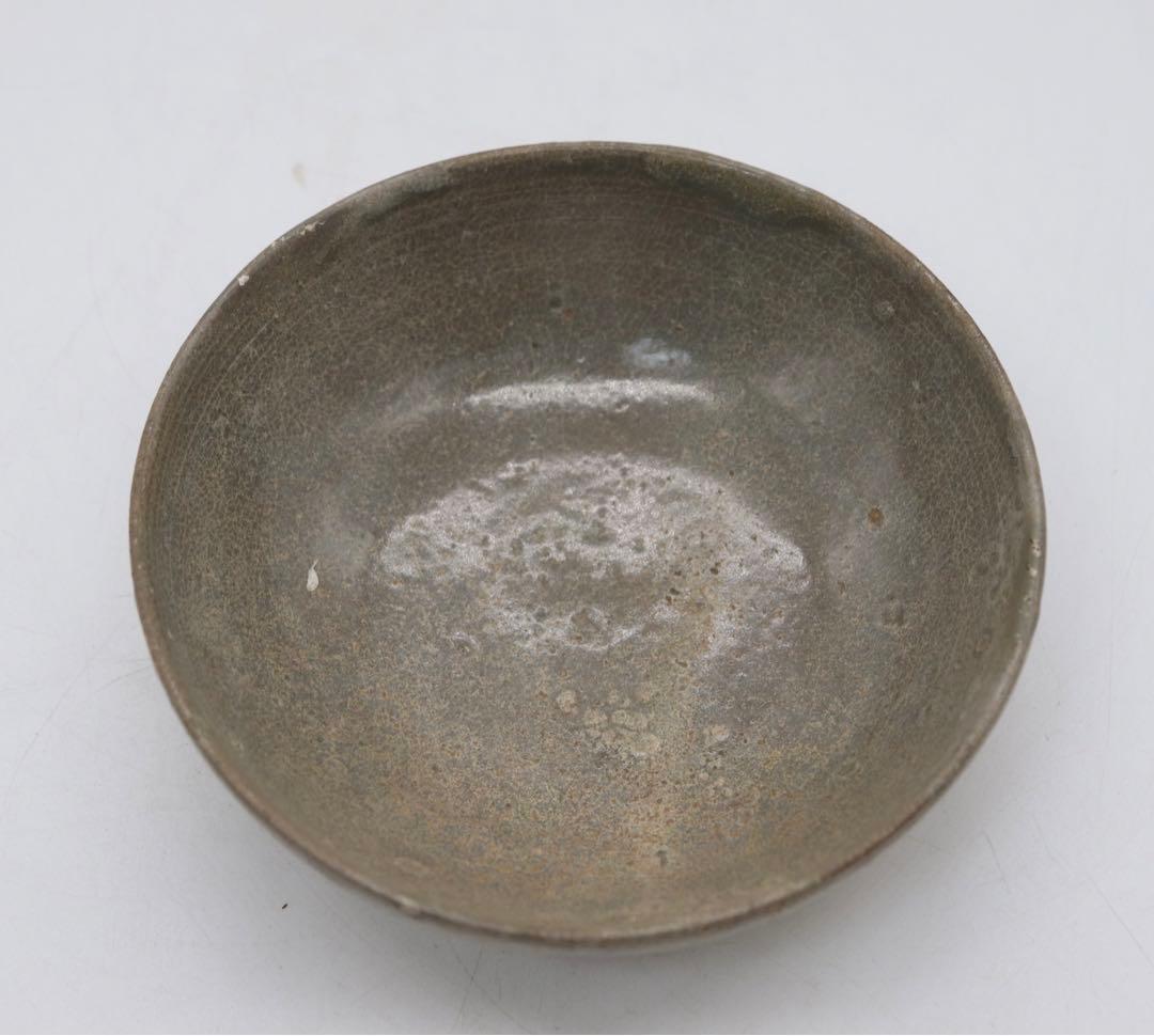 李朝　粉青釉茶碗　アンティーク　送料込み0528