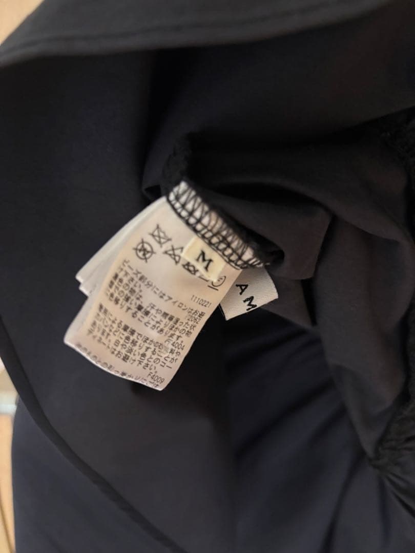 Ameri vintageブラック　パール装飾マーメイドドレス