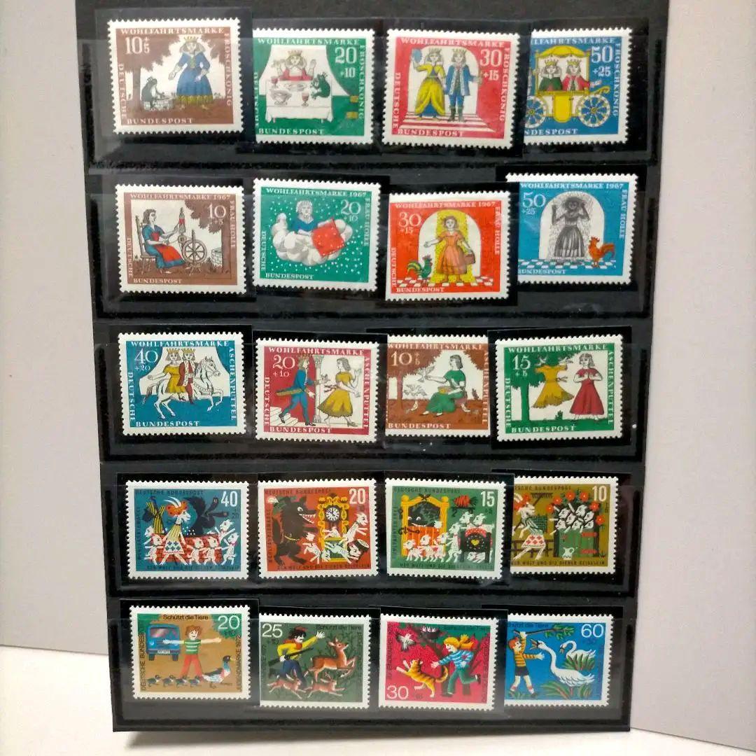 2289 外国切手 ドイツ切手 1963年グリム童話等 シリーズ9組36種新品