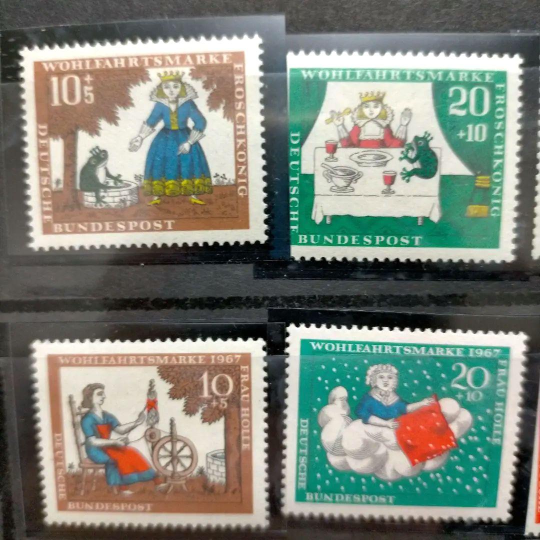 2289 外国切手 ドイツ切手 1963年グリム童話等 シリーズ9組36種新品