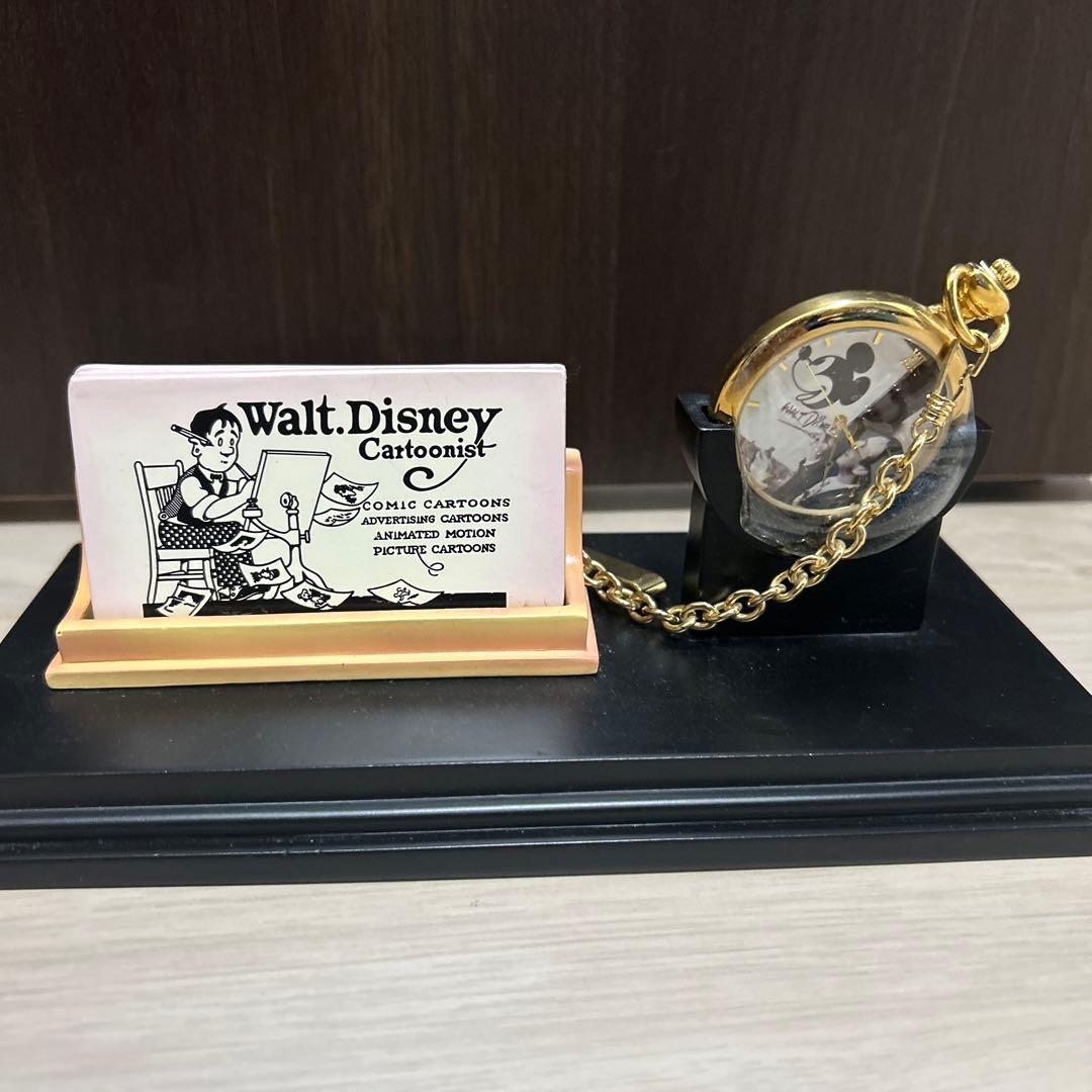 ディズニー75周年記念　Walt Disneyとミッキーマウス 懐中時計