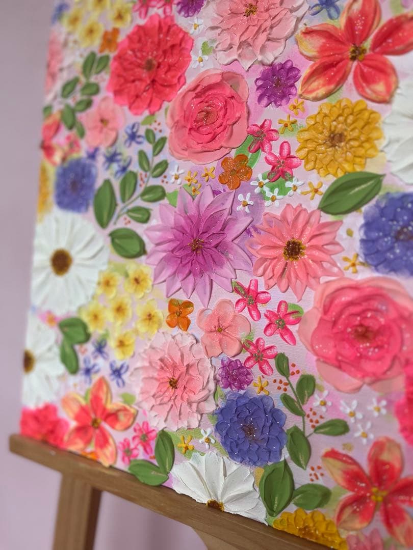 【和さま用ページ】 テクスチャーアート　ボタニカル フラワーアート フランフラン