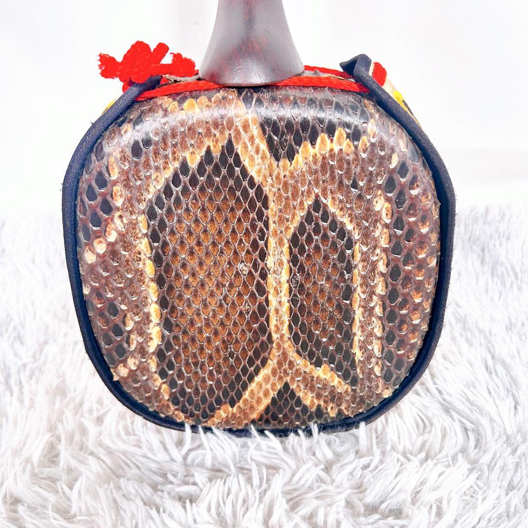 【動作品】沖縄三線 三味線　本皮　初心オススメセット　無塗装仕様　強化張り