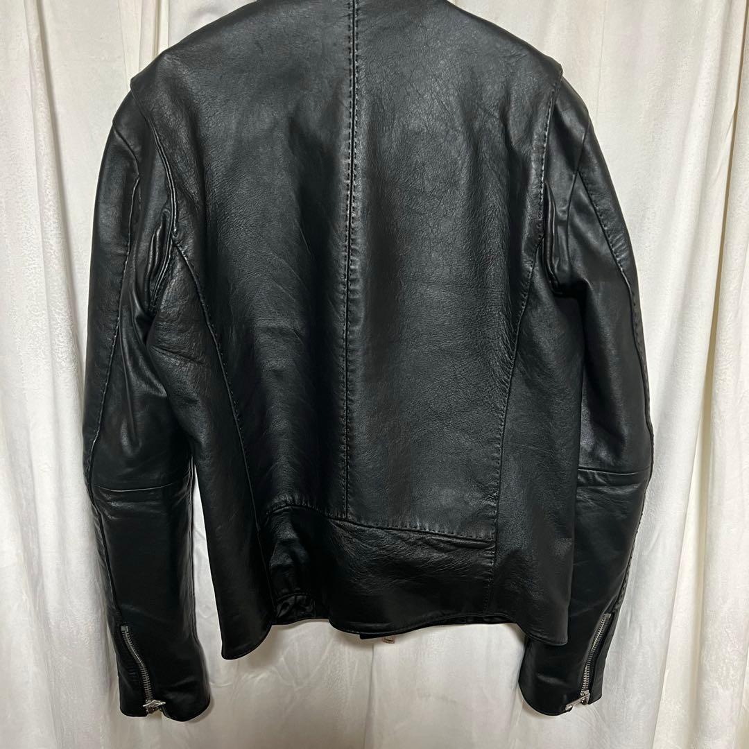 AKM レザージャケット　馬革　ホースレザー　ブラック　黒　Lサイズ　エカム
