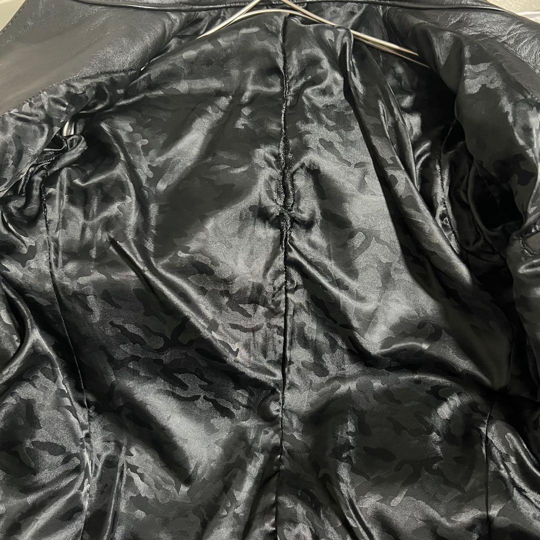 AKM レザージャケット　馬革　ホースレザー　ブラック　黒　Lサイズ　エカム