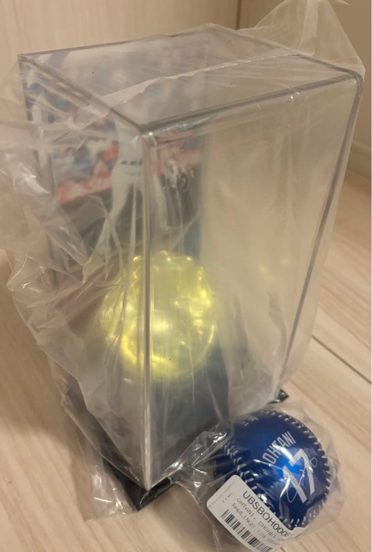 大谷翔平 50／50 記念 ボール ブルー　➕　ディスプレイケース　セット