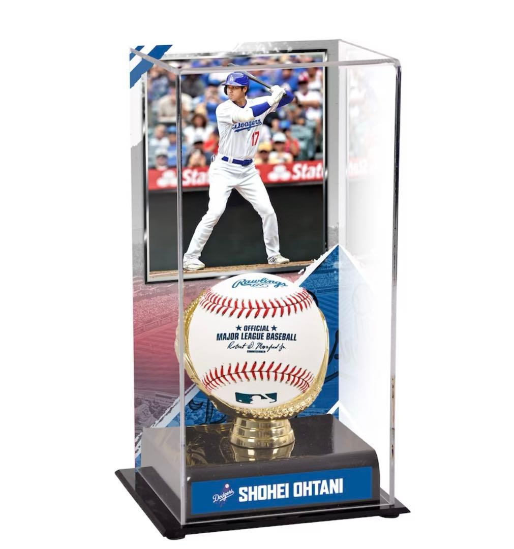 大谷翔平 50／50 記念 ボール ブルー　➕　ディスプレイケース　セット
