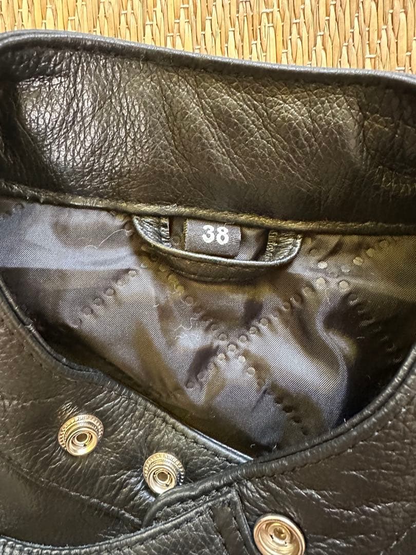 フリーダムFREEDOMライダースジャケット立襟シングル水牛革