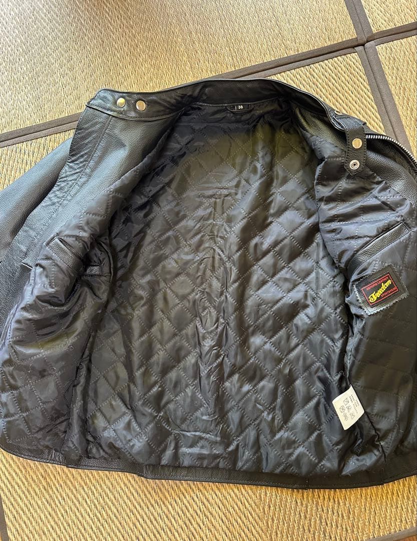 フリーダムFREEDOMライダースジャケット立襟シングル水牛革