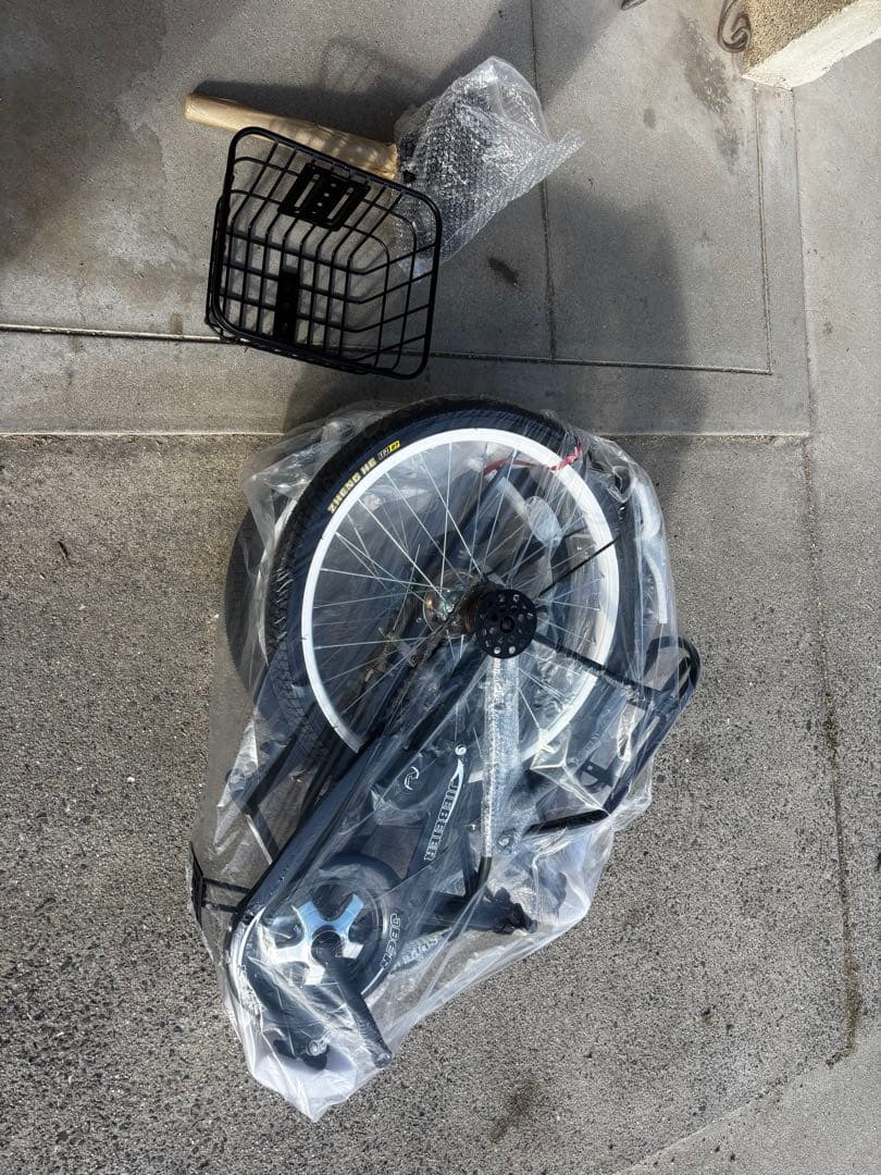 折りたたみ自転車 バスケット付き
