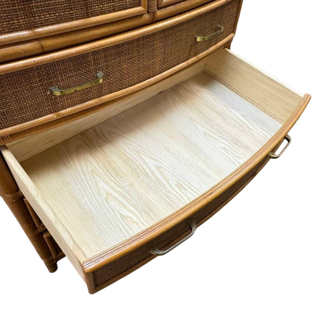 【希少】ラタン 藤 チェスト タンス 家具 アンティーク レトロ