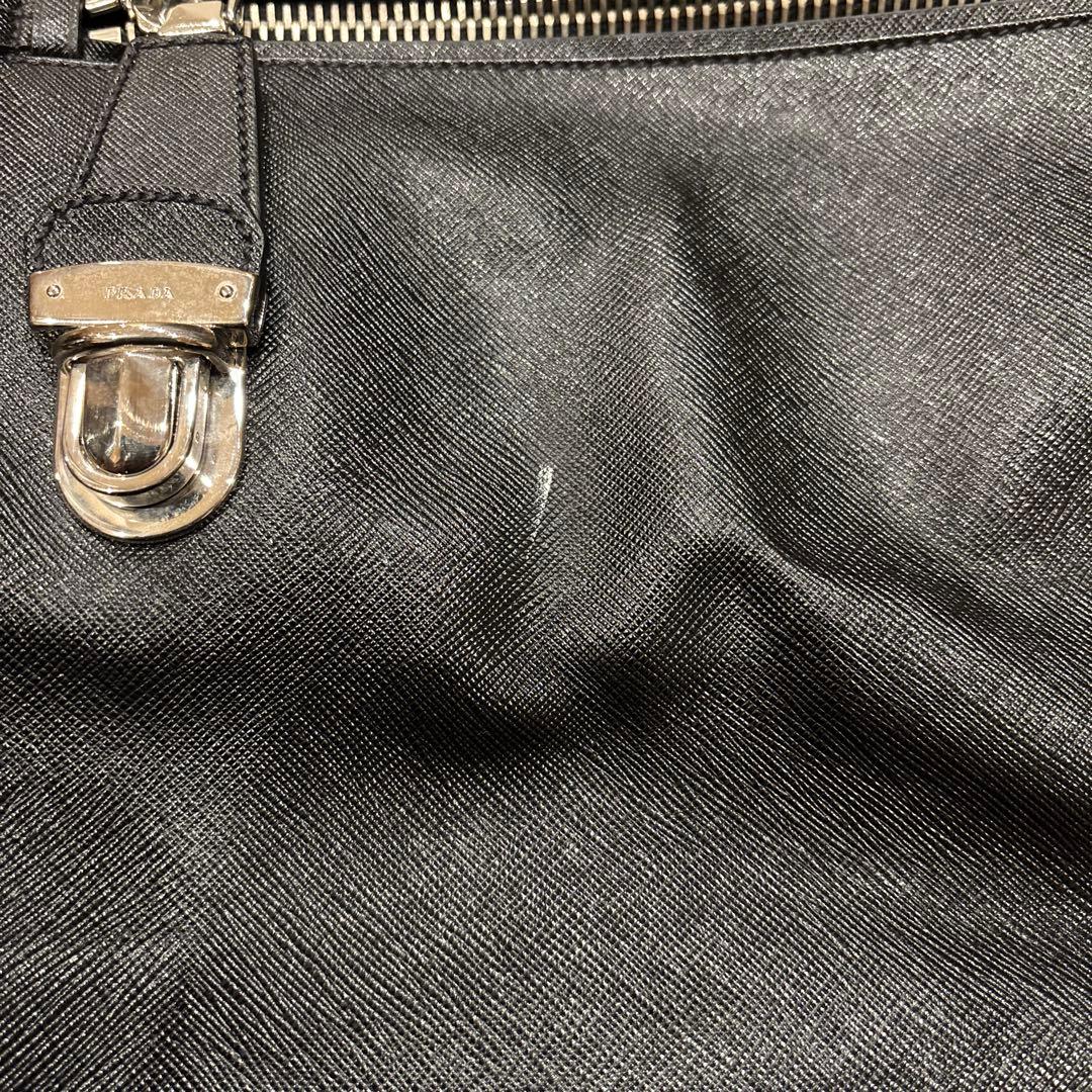 PRADAプラダ　ビジネスバッグ　レザー×ナイロン　ブラック