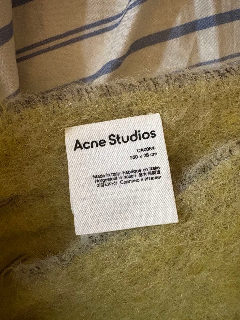 Acne Studios モヘアチェックマフラー