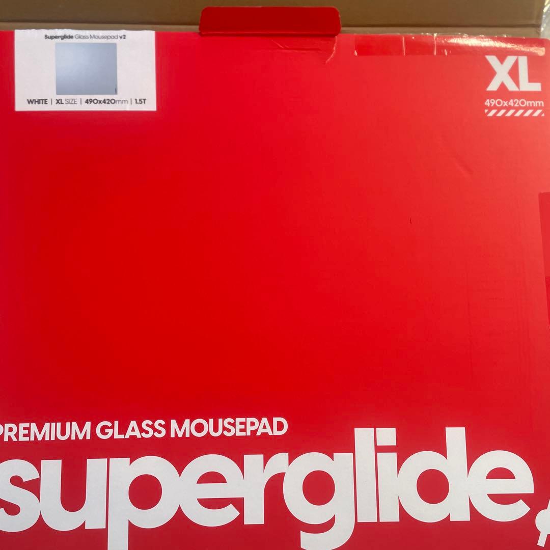 ガラスマウスパッド superglide White