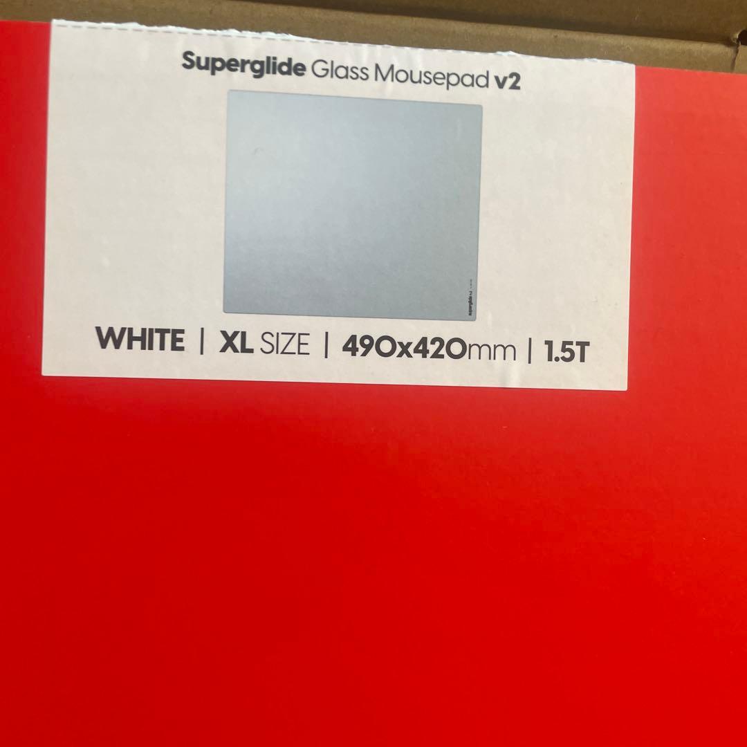 ガラスマウスパッド superglide White