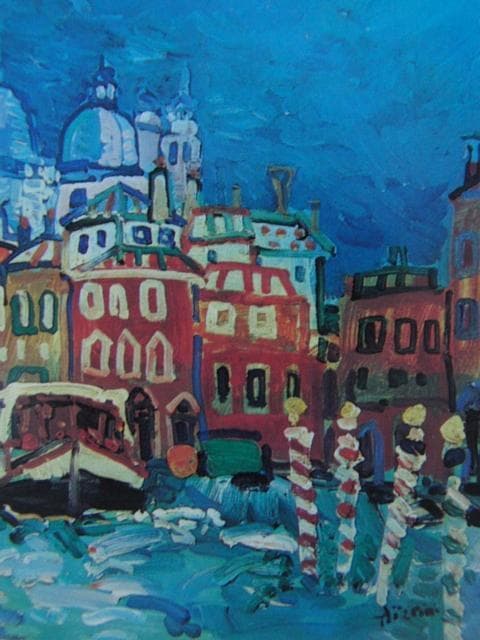 ポール・アイズピリ、【ヴェニス・大運河】、希少画集画、状態良好、フランス巨匠