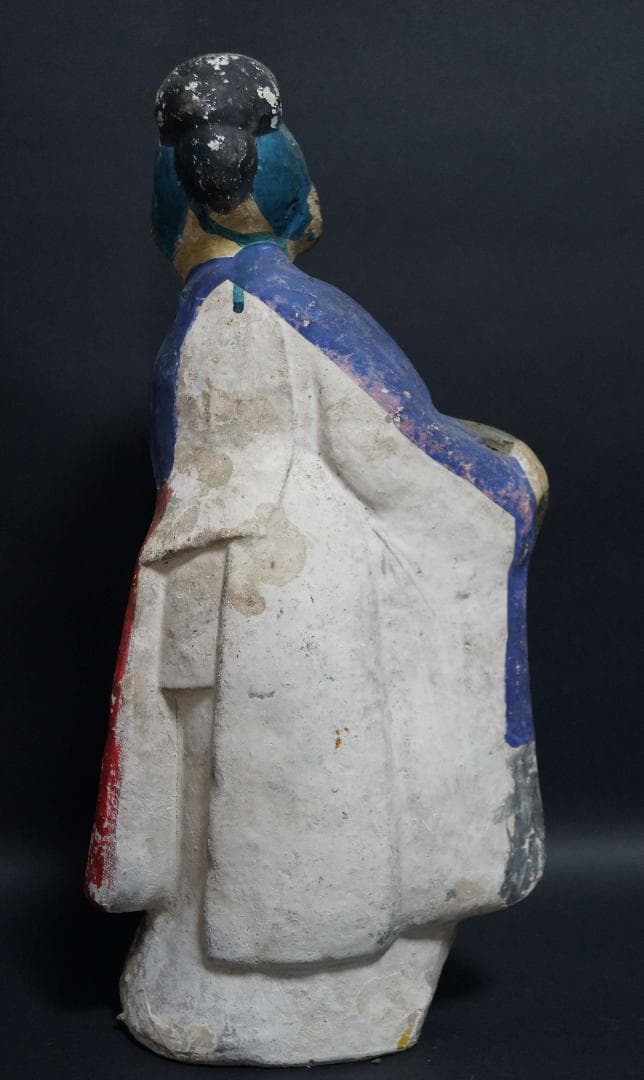 李朝 郷土人形『楽舞人』土人形 高さ35㎝★時代物★