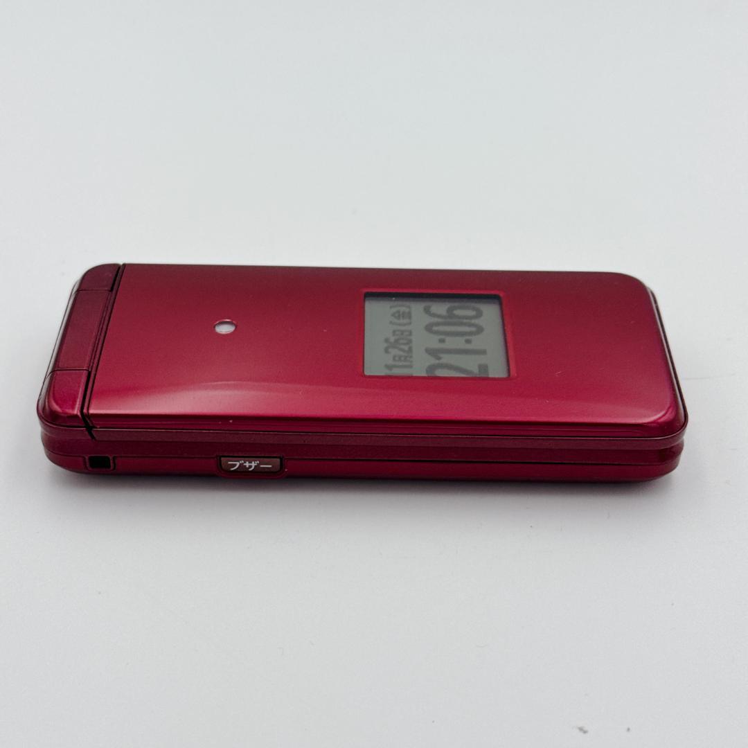【美品】au かんたんケータイ ライト KYF43 ワインレッド