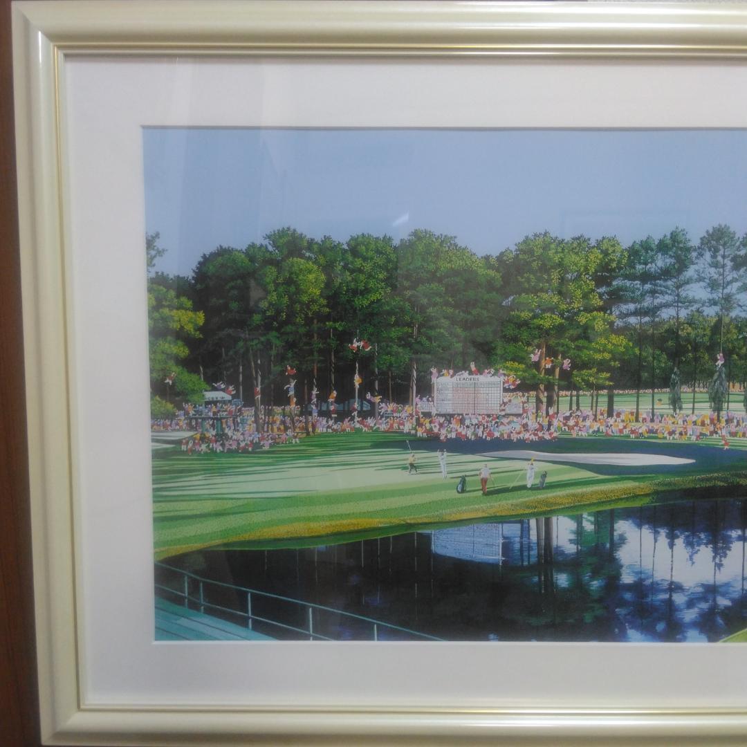 ヒロ・ヤマガタ　マスターズトーナメント　中古　大判額装アートポスター