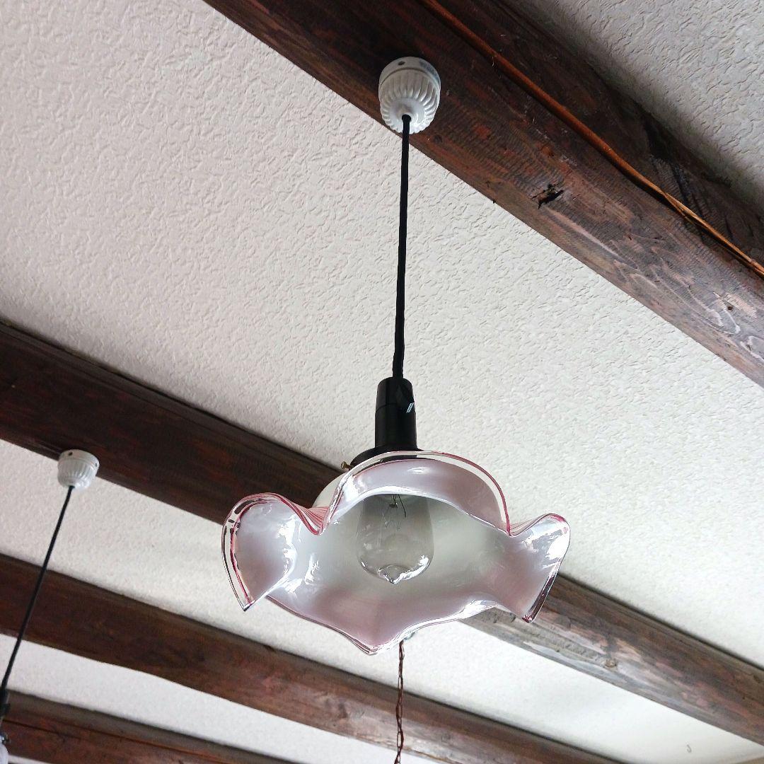 【しおっちゃん】 大正ガラス　ランプシェード