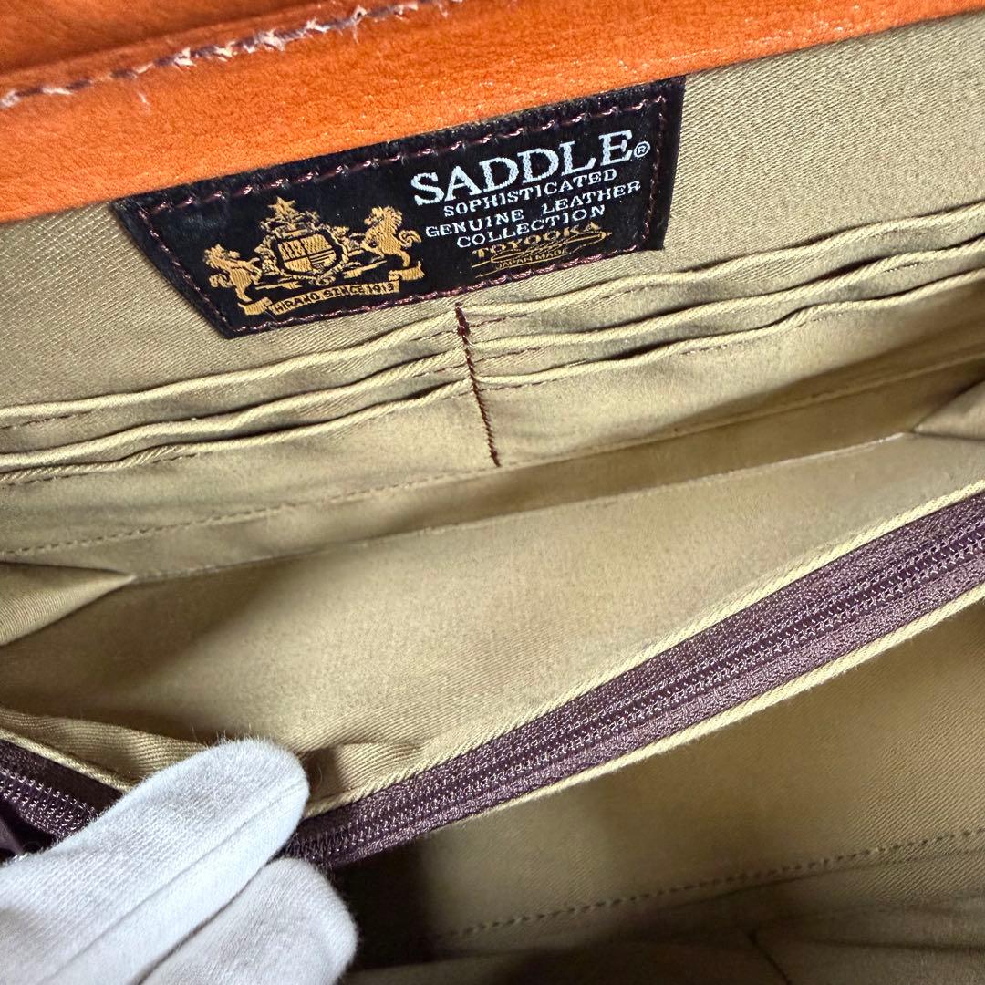【極美品】SADDLE 豊岡鞄　ミニダレスバッグ　2way レザー　ブラウン