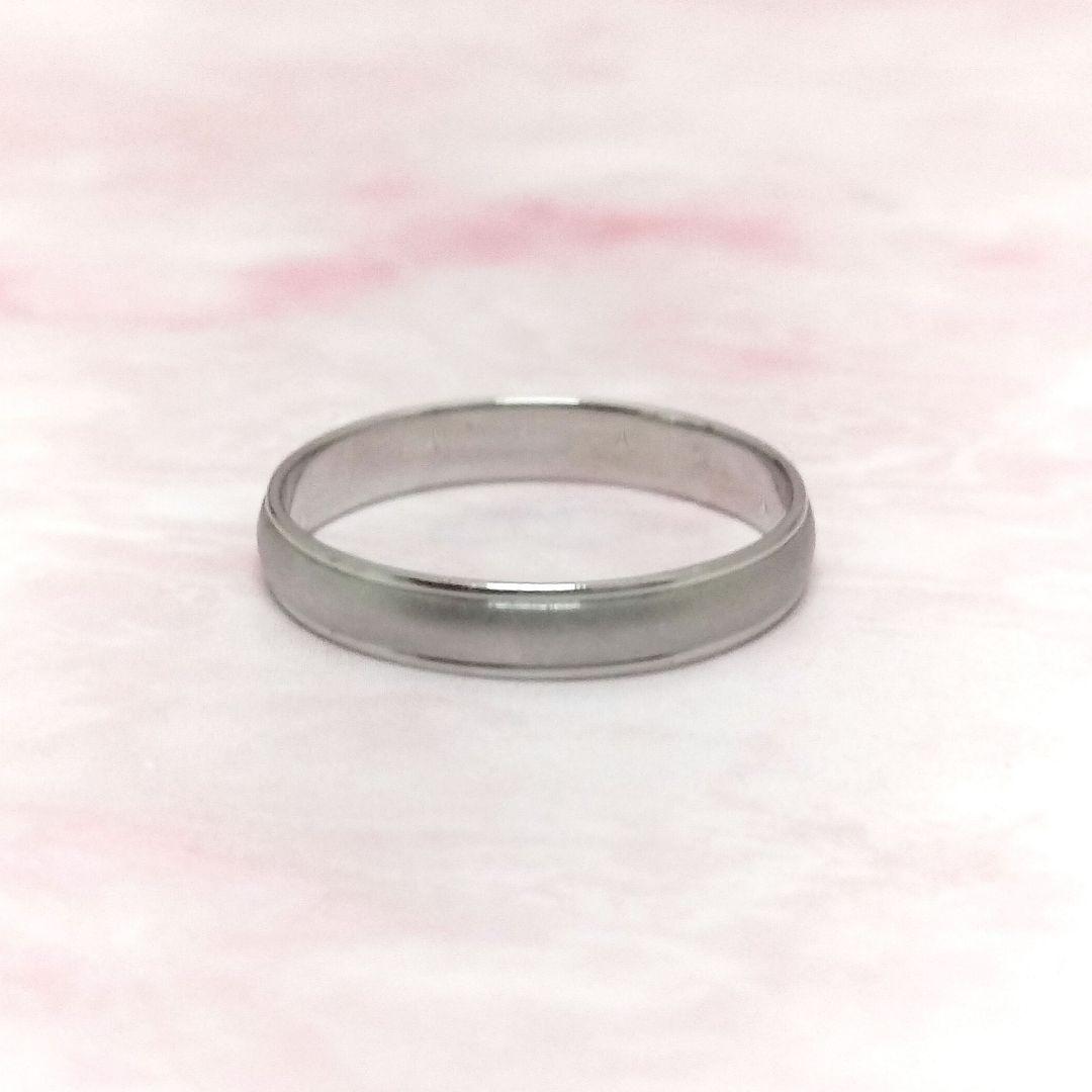 Pt900 甲丸 リング 艶消し 地金 18号 プラチナジュエリー