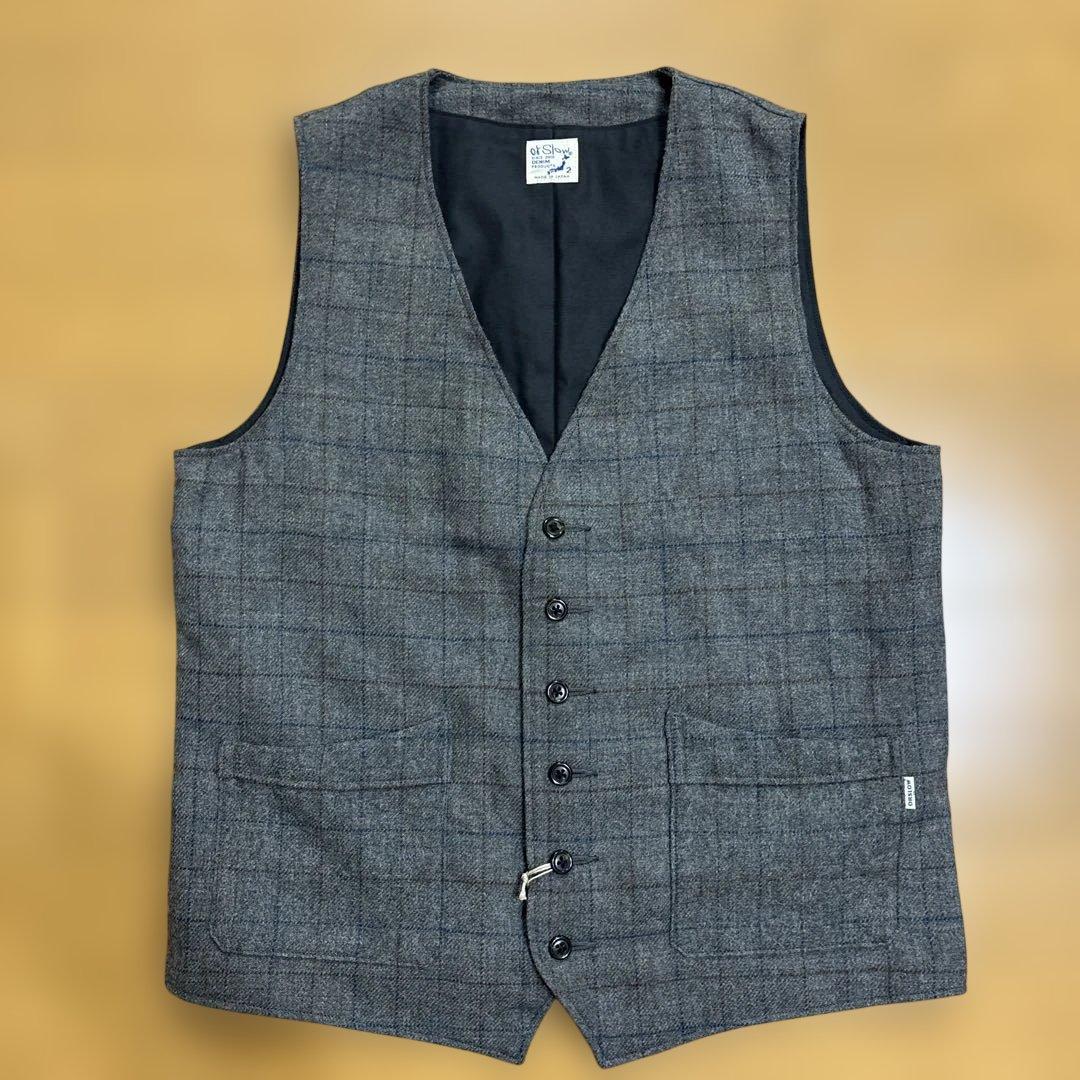 新品半額！オアスロウorslowヴィンテージレプリカ ウールチェックベスト