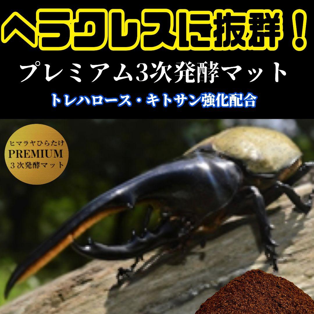 幼虫がビッグサイズに！プレミアム3次発酵カブトムシマット【60L】特殊アミノ酸入
