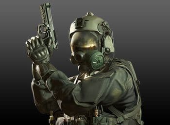 MSAガスマスク 透明・スモークシールド付き Lサイズ