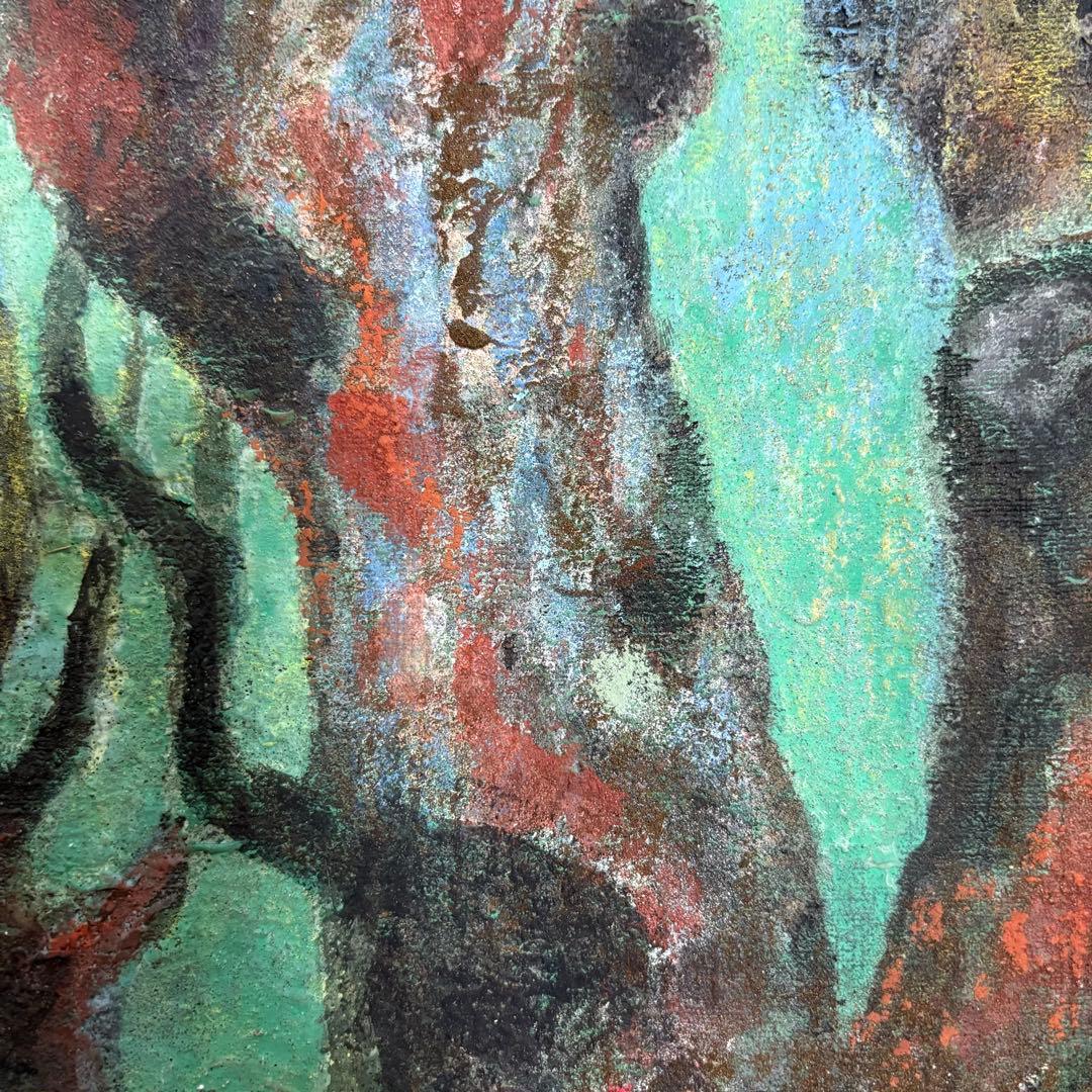 海野旭世「樹」日本画 額なし 師/児玉希望 日展特選 元日月社委員 絵画