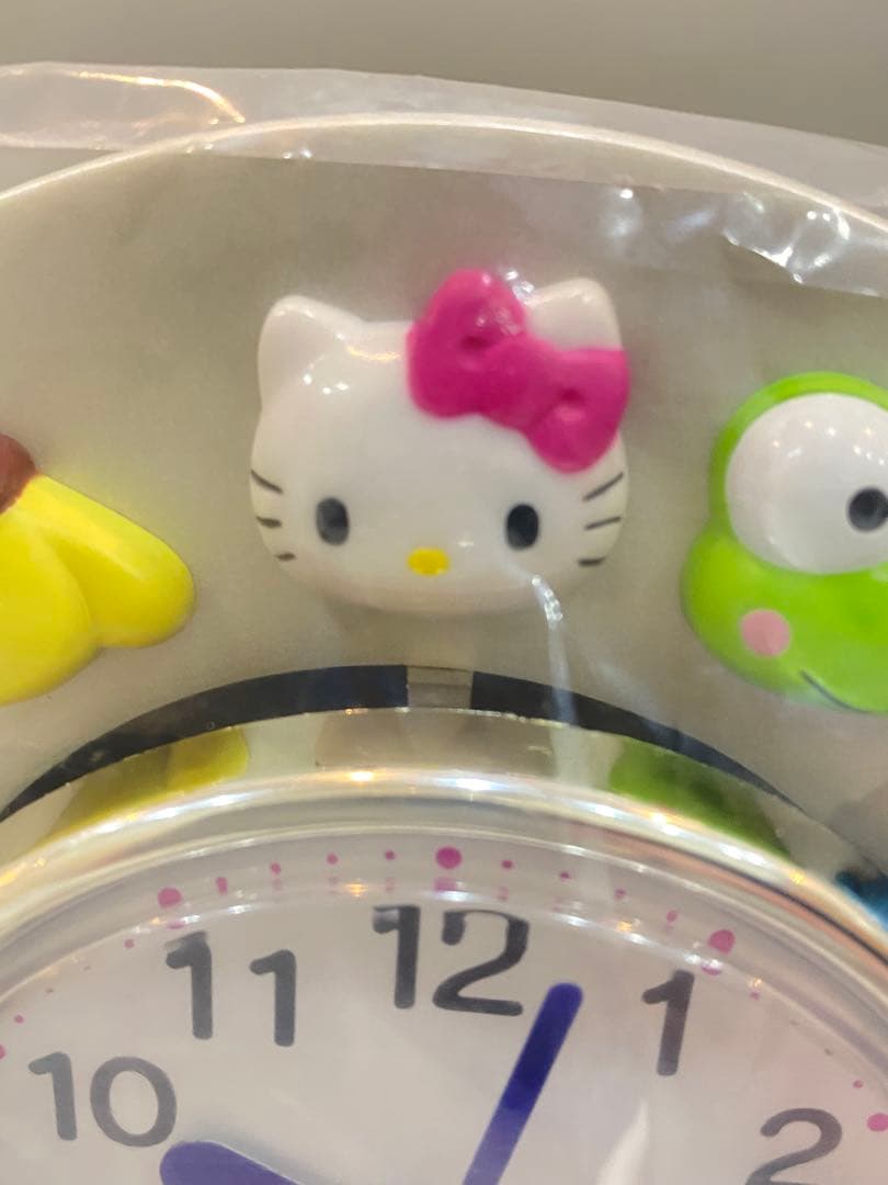 a80 新品•未開封品 サンリオ レリーフ クロック　置き時計　キティー